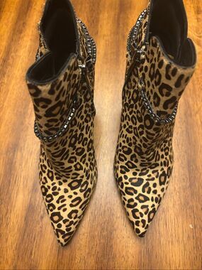 Sam Edelman cow hair heeled ankle boots